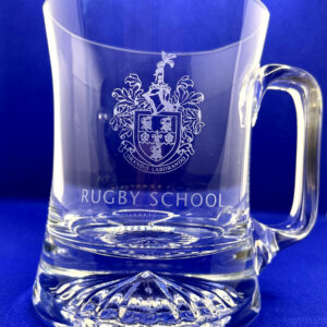 Rugby School Glass Tankard
